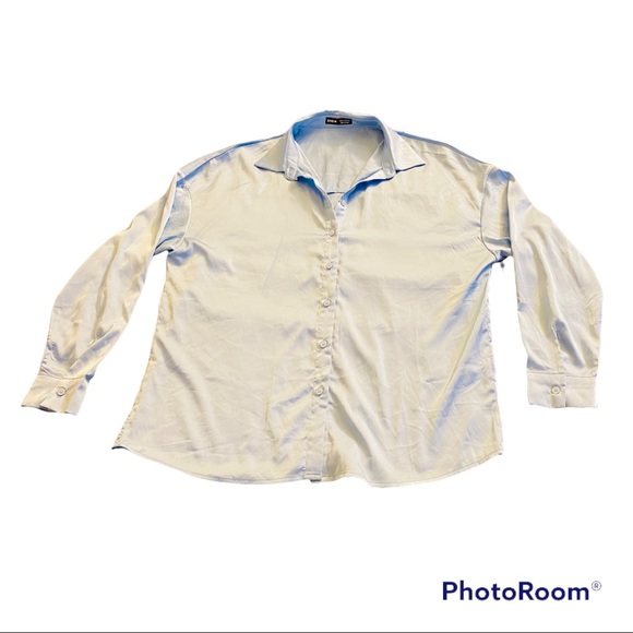 Drop Down Shoulder Satin Blouse - Picture 2 of 12